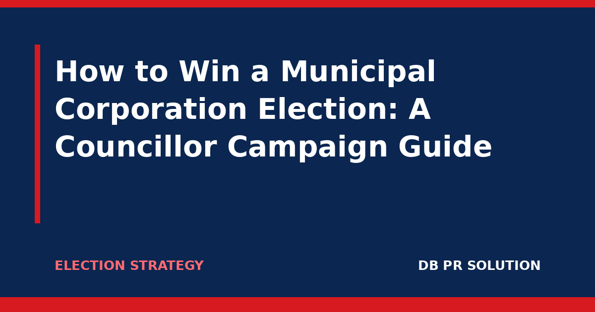 How to Win a Municipal Corporation Election: A Councillor Campaign Guide