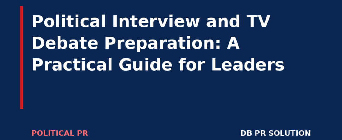 Political Interview and TV Debate Preparation: A Practical Guide for Leaders